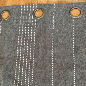 Keeco llc lined curtains. Grey gray and white- set of 2. Like new 117x40 approx